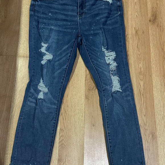Judy Blue Denim - 👖 2 For $55 Judy Blue Bleach Spotted Dark Blue Distressed Skinny Jeans